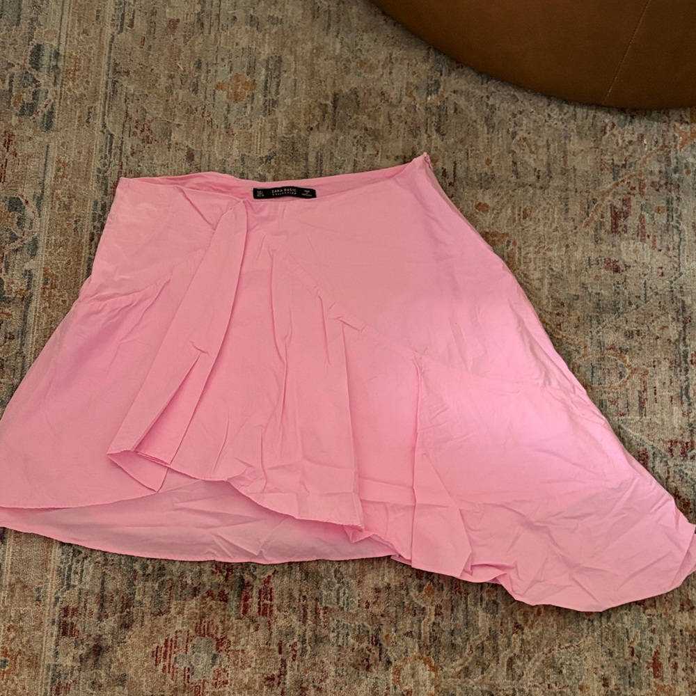 Zara Basic Collection Asymmetrical Pink Skirt - image 1